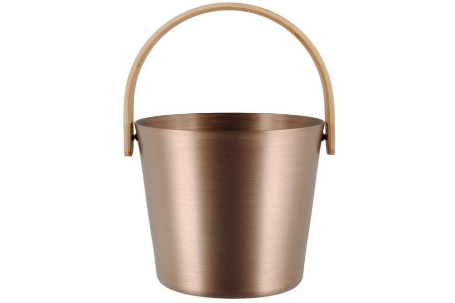 Pirts un saunas ķipis ar rokturi šampanieša krāsā