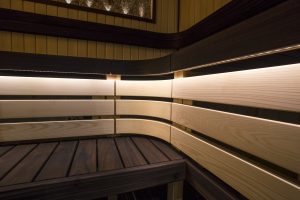 Moderna Apses un Termo apses pirts ar dizaina akcentiem