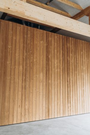 Termo egles dēļi interjera sienas apdarē