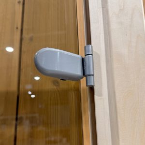 O'wood ražotās saunas un pirts durvis no Apses koka un Bronzas rūdītā stikla