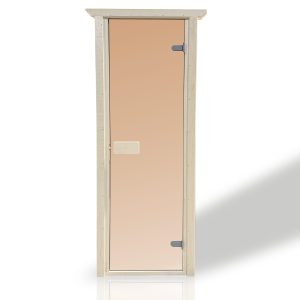 O'wood ražotās saunas un pirts durvis no Apses koka un Bronzas rūdītā stikla